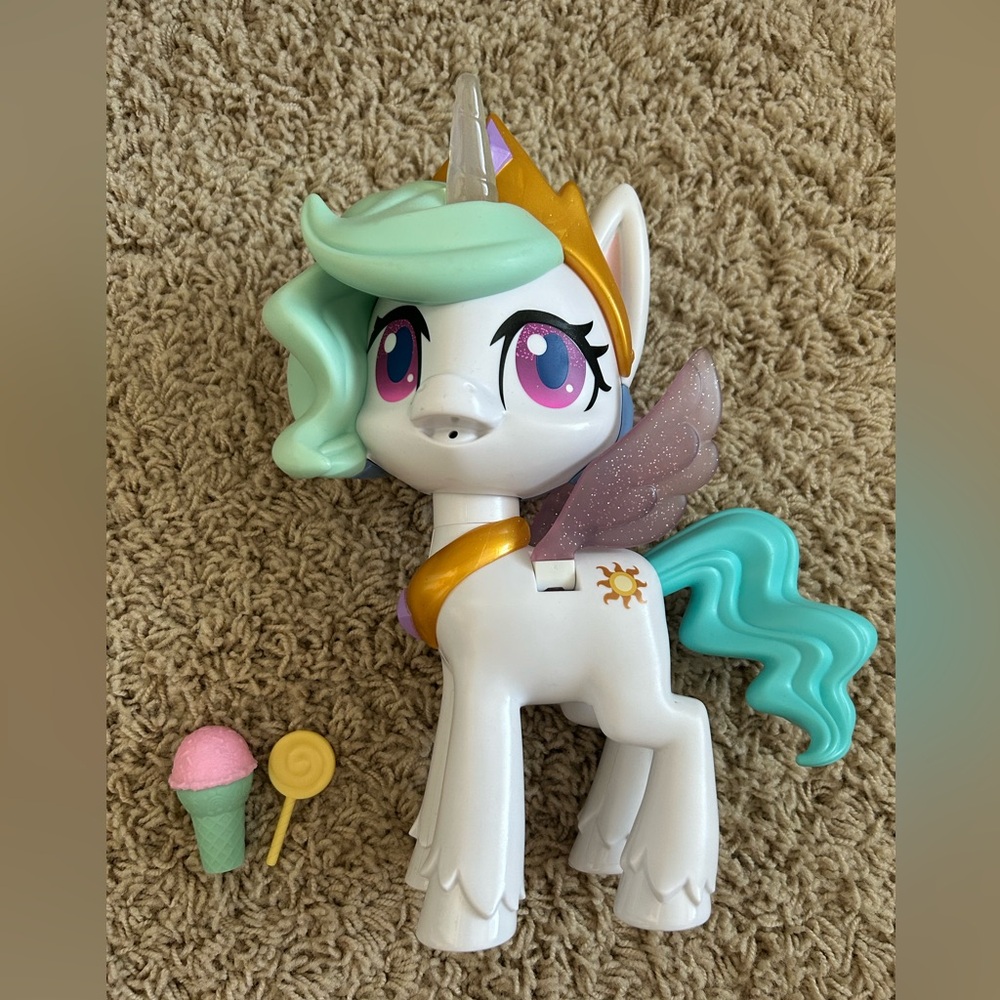 My Little Pony MLP Magical Kiss Unicorn Princess Celestia 10” interactive toy